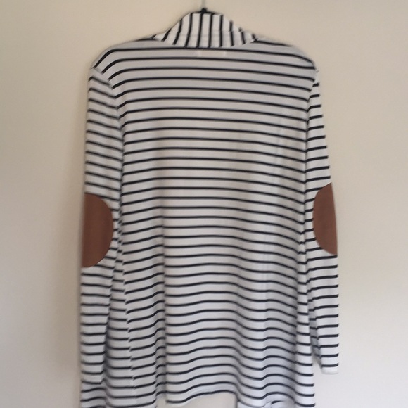 Merry Fun Striped Cardigan with elbow patches - Picture 3 of 3